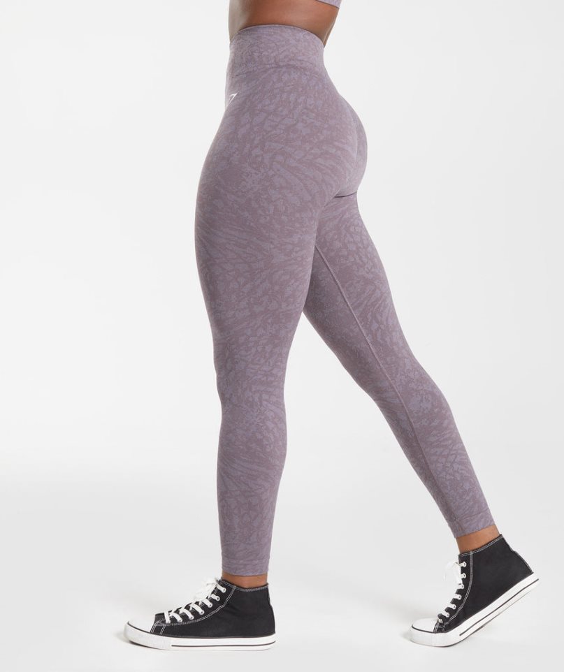 Legginsy Gymshark Adapt Animal Seamless Damskie Fioletowe | PL 056YCM